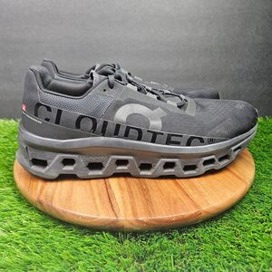 On Running Cloudmonster Shoes Mens Size 12.5 Black CloudTec Helion Road Running